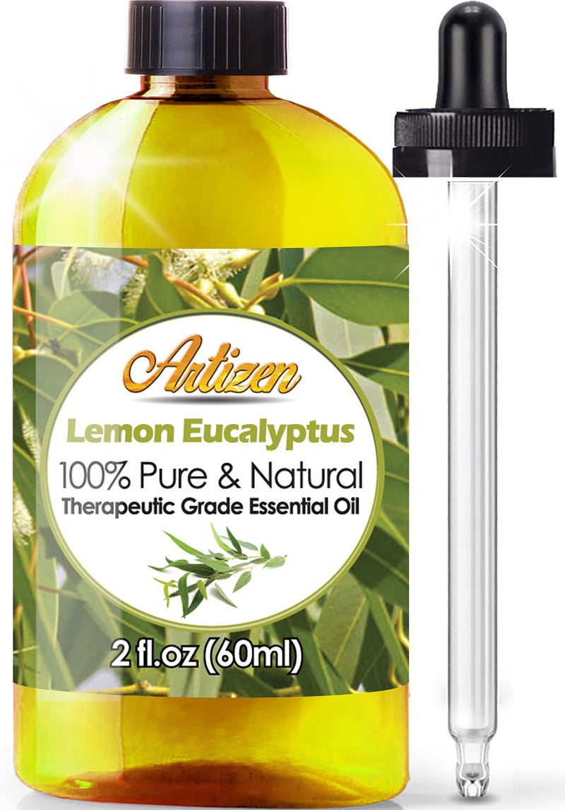Artizen Lemon Eucalyptus Essential Oil Therapeutic Grade Large 2oz Bottle for Aromatherapy Topical Use Pure Natural